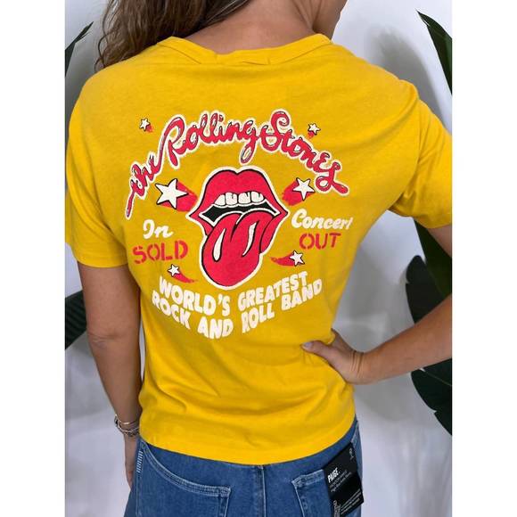 NEW DAYDREAMER rolling stones 78 us tour ringer tee top in golden daze - Picture 9 of 9